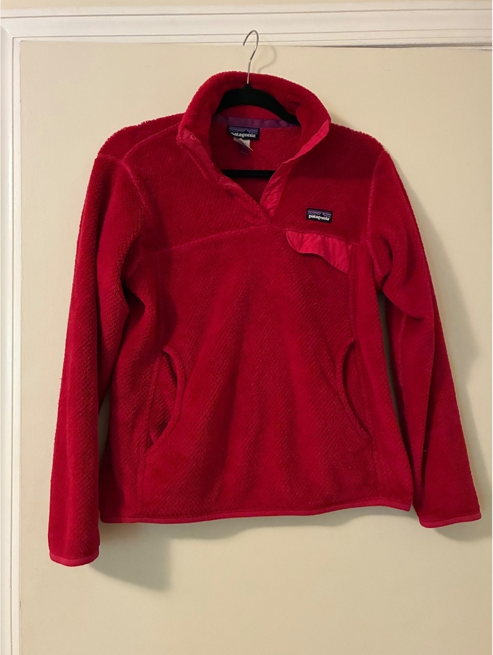 Patagonia Women's Re-Tool Snap-T Fleece Pullover - Red / Pink - Size Small